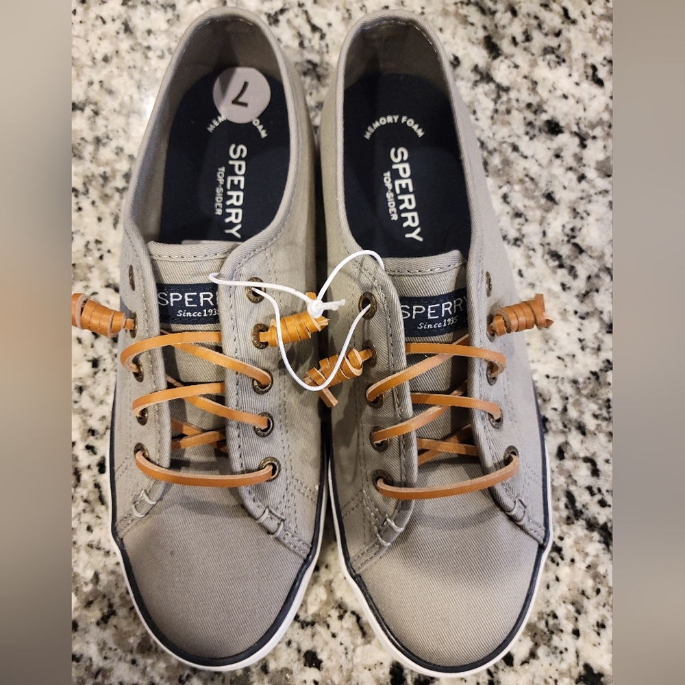 Sperry Women's Gray Canvas Sneakers